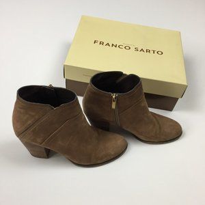 Franco Sarto brown suede booties Sz 6